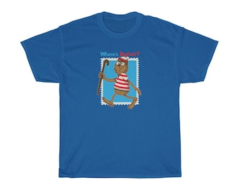 Waar is Bigfoot - Waldo - Cryptids - Grappig - Grafische Cartoon - Sasquatch - Unisex Heavy Cotton Tee