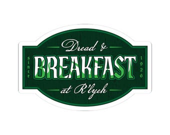 Cthulhu Breakfast Vinyl Stickers: Horror-Themed Laptop Decals
