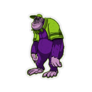 Grape Ape - Alien Design - Hanna Barbera - Classic Cartoon - Fan Art Kiss-Cut Stickers