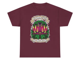 Carnivorous Plant 'Blooming With Bad Intentions' Tee | Venomous Flower Graphic