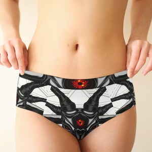 Baphomet woman underwear ,  women witchy pantie briefs ,witch wiccan lingerie, pagan grunge clothing, satanic punk panties