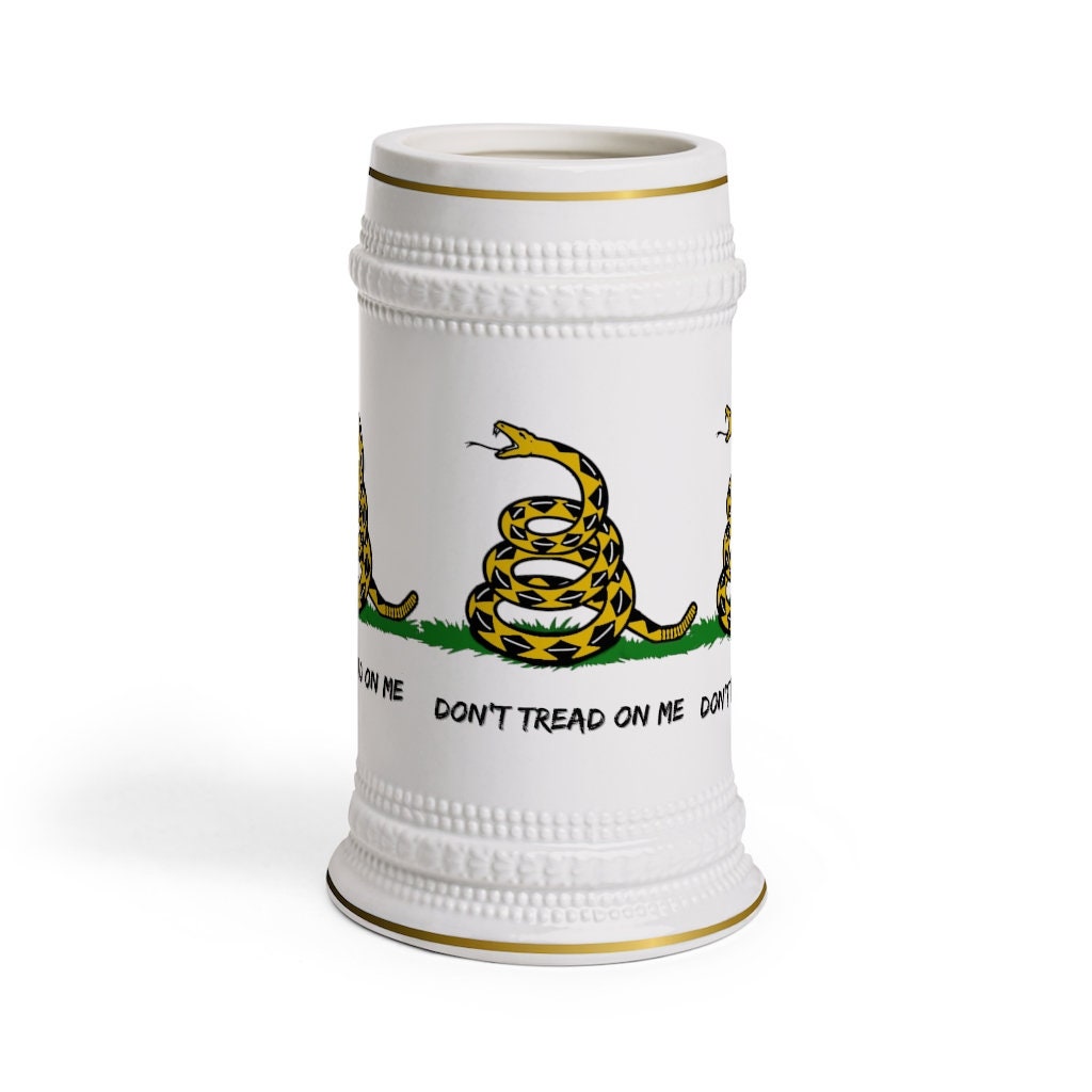 Don't Tread On Me Stein Mug, Libertarian Beer Mug, Ancap Glasse, Freedom Barware, Groomsmen Gift , G