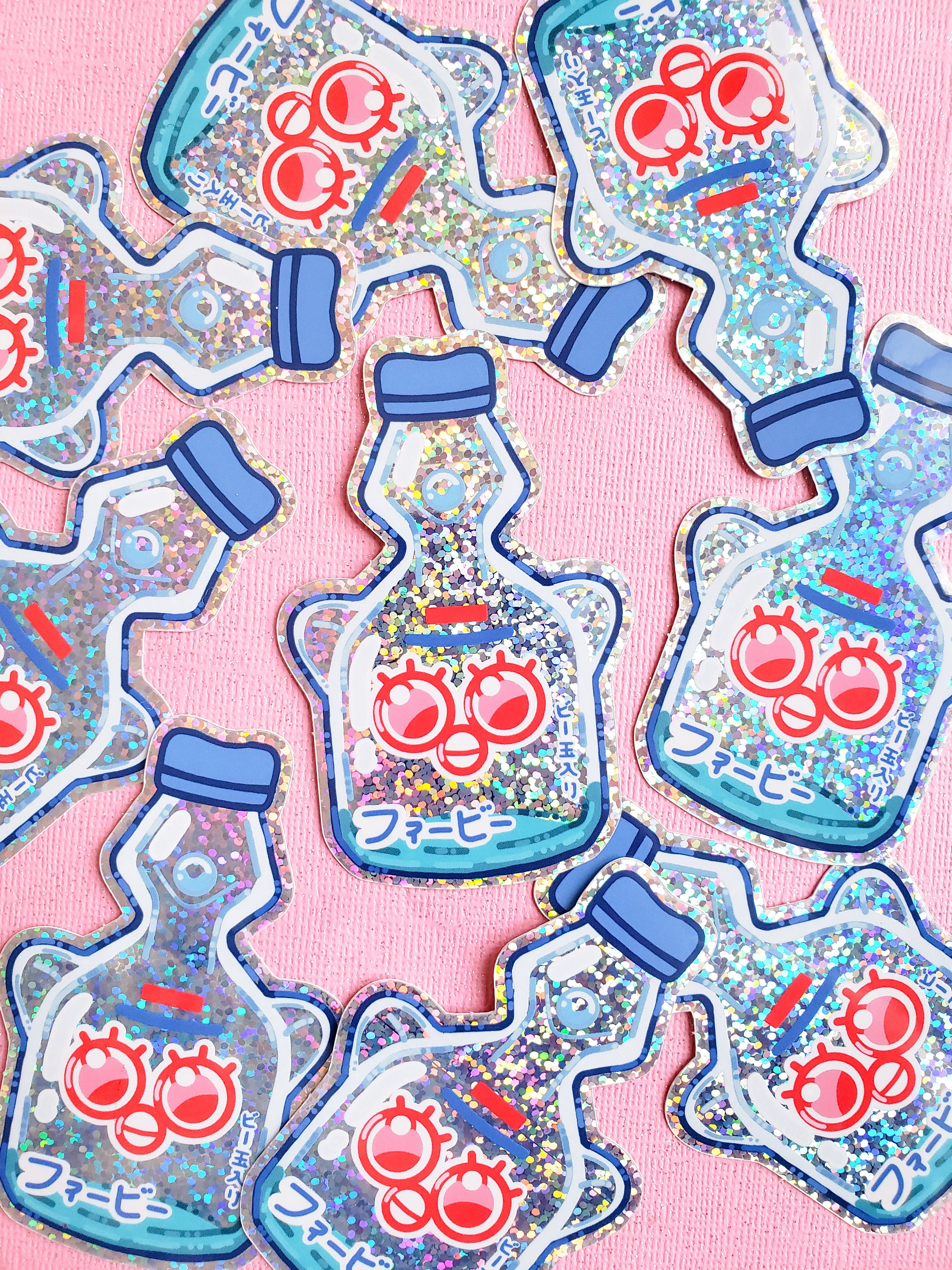 Ramune Furb Glitter Sticker