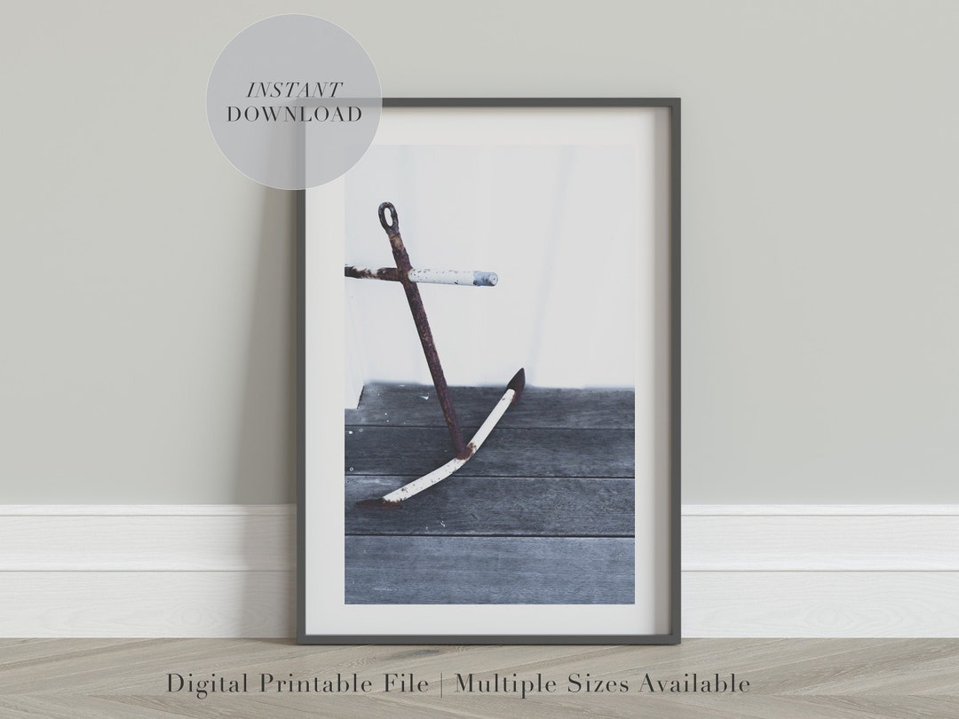 NAUTICAL ANCHOR Digital Print | Printable Art in Multiple Sizes ...