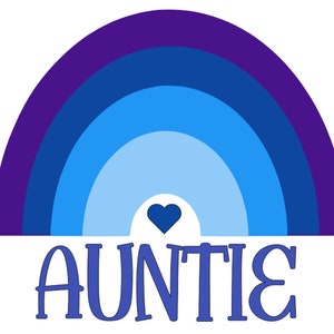 Auntie Rainbow Blue PNG