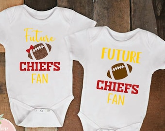 Future Chiefs Fan baby bodysuit or toddler tee, game day, newborn infant, baby shower, NFL, football, Gerber Onesies® Brand outfit, KC Kelce