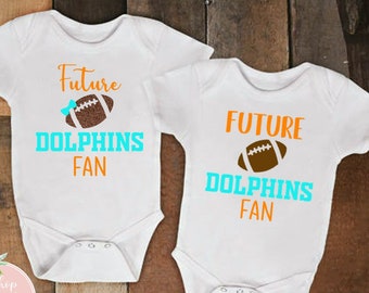Future Dolphins Fan baby bodysuit or toddler tee, game day, newborn, infant, baby shower, NFL, football, Gerber Onesies® Brand outfit, Miami