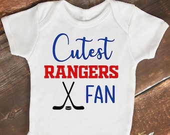 Cutest Rangers Fan baby bodysuit or toddler tee, cute newborn, infant, new mom, NHL, hockey, Gerber Onesies® Brand outfit, New York NYC