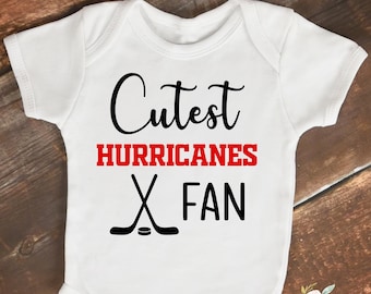 Cutest Hurricanes Fan baby bodysuit or toddler tee, cute newborn, infant, new mom, NHL, hockey, Gerber Onesies® Brand outfit, Carolina NC
