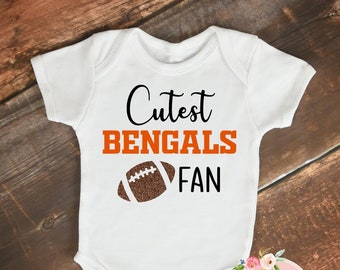 Cutest Bengals Fan baby bodysuit or toddler tee, cute, newborn, infant, new mom, NFL, football, Gerber Onesies® Brand outfit, Cincinnati OH