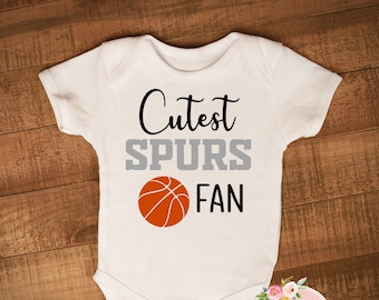 Najsłodsze body niemowlęce lub koszulka dla malucha kibica Tottenhamu, urocze, dla noworodka, niemowlęcia, na baby shower, NBA, do koszykówki, markowy strój Gerber Onesies®, San Antonio