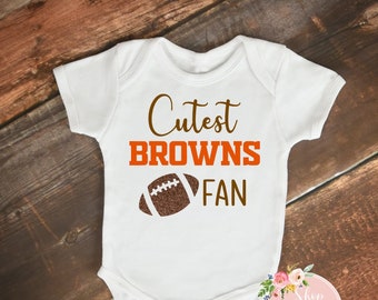 Cutest Browns Fan baby bodysuit or toddler tee, cute, newborn, infant, new mom, NFL, football, Gerber Onesies® Brand outfit, Cleveland Ohio