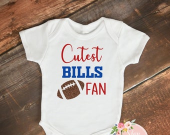 Cutest Bills Fan baby bodysuit or toddler tee, cute, newborn, infant, new mom, NFL, football, Gerber Onesies® Brand outfit, Buffalo New York