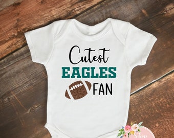 Cutest Eagles Fan baby bodysuit or toddler tee, cute, newborn, infant, new mom, NFL, football, Gerber Onesies® Brand outfit, Philadelphia PA