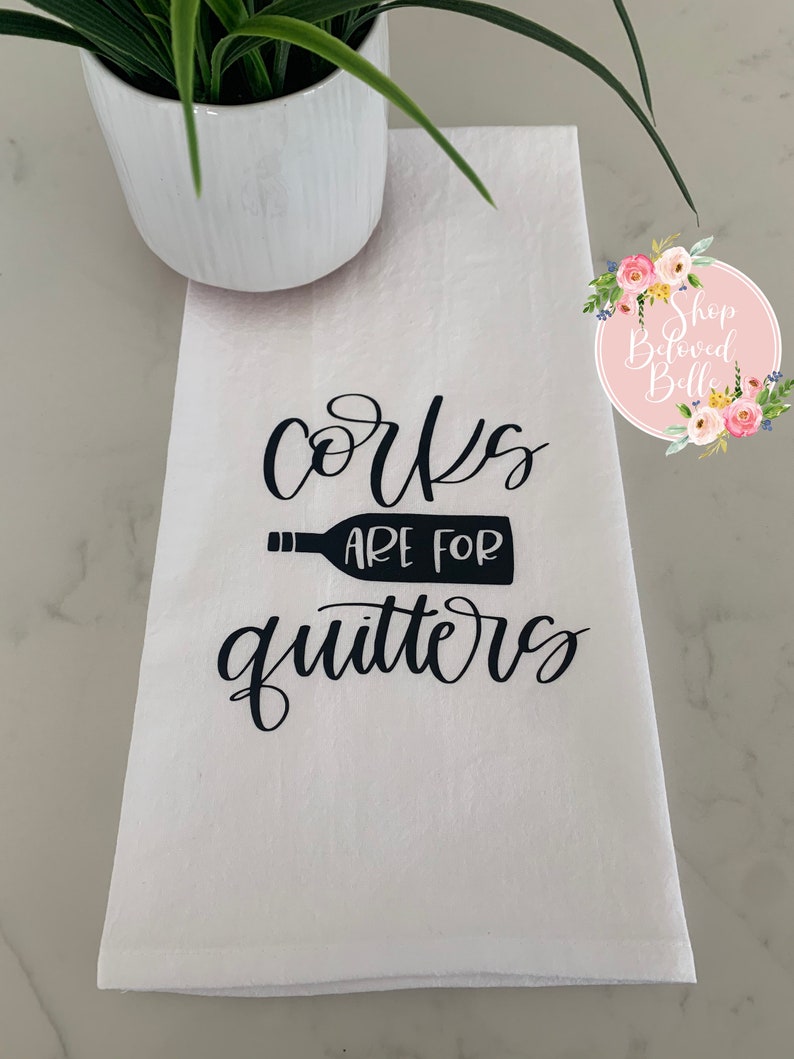 Funny wine themed tea towels novelty kitchen towel dish Etsy