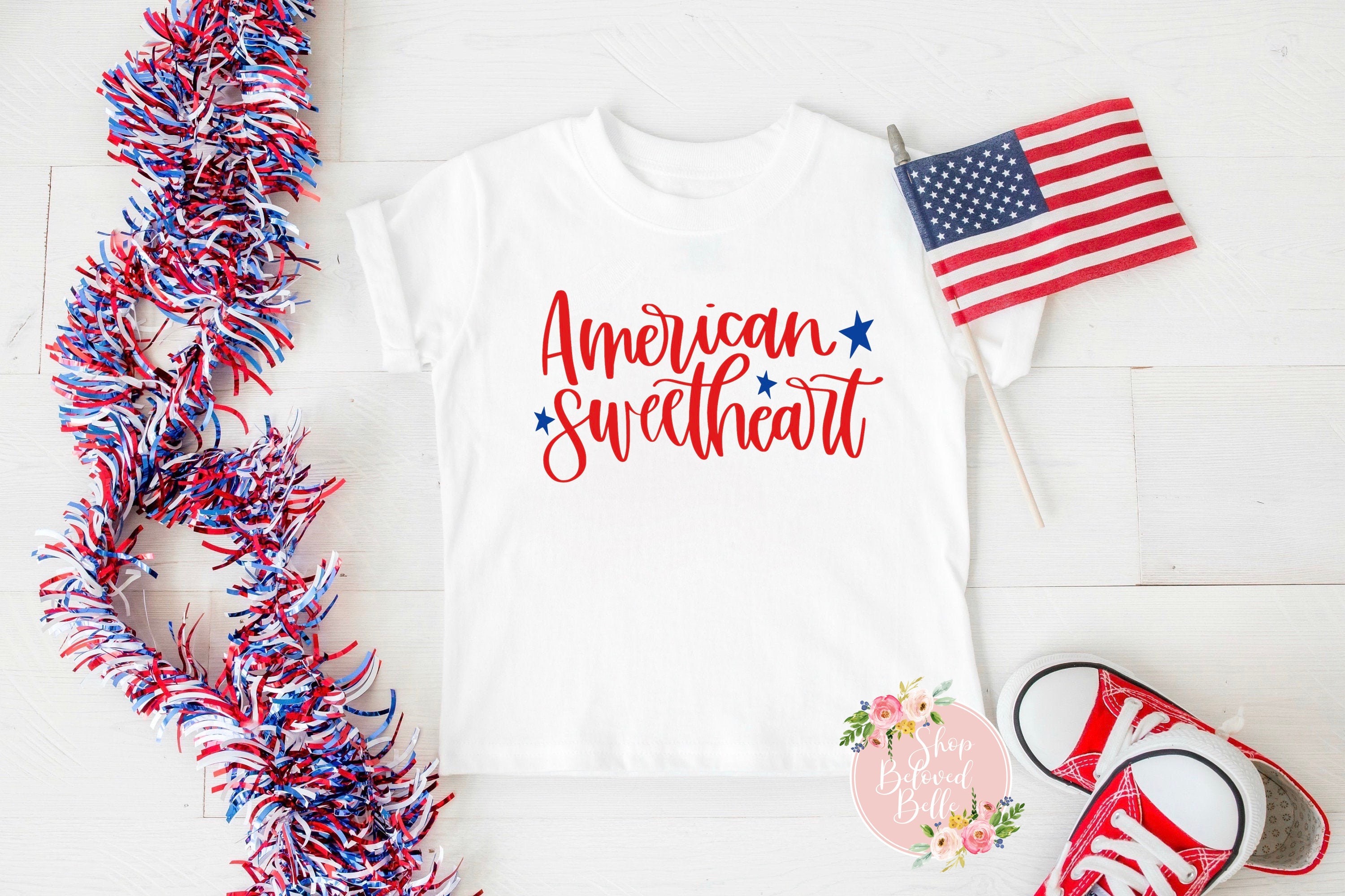 American Sweetheart Kids 4th of July Shirt Fourth of July - Etsy
