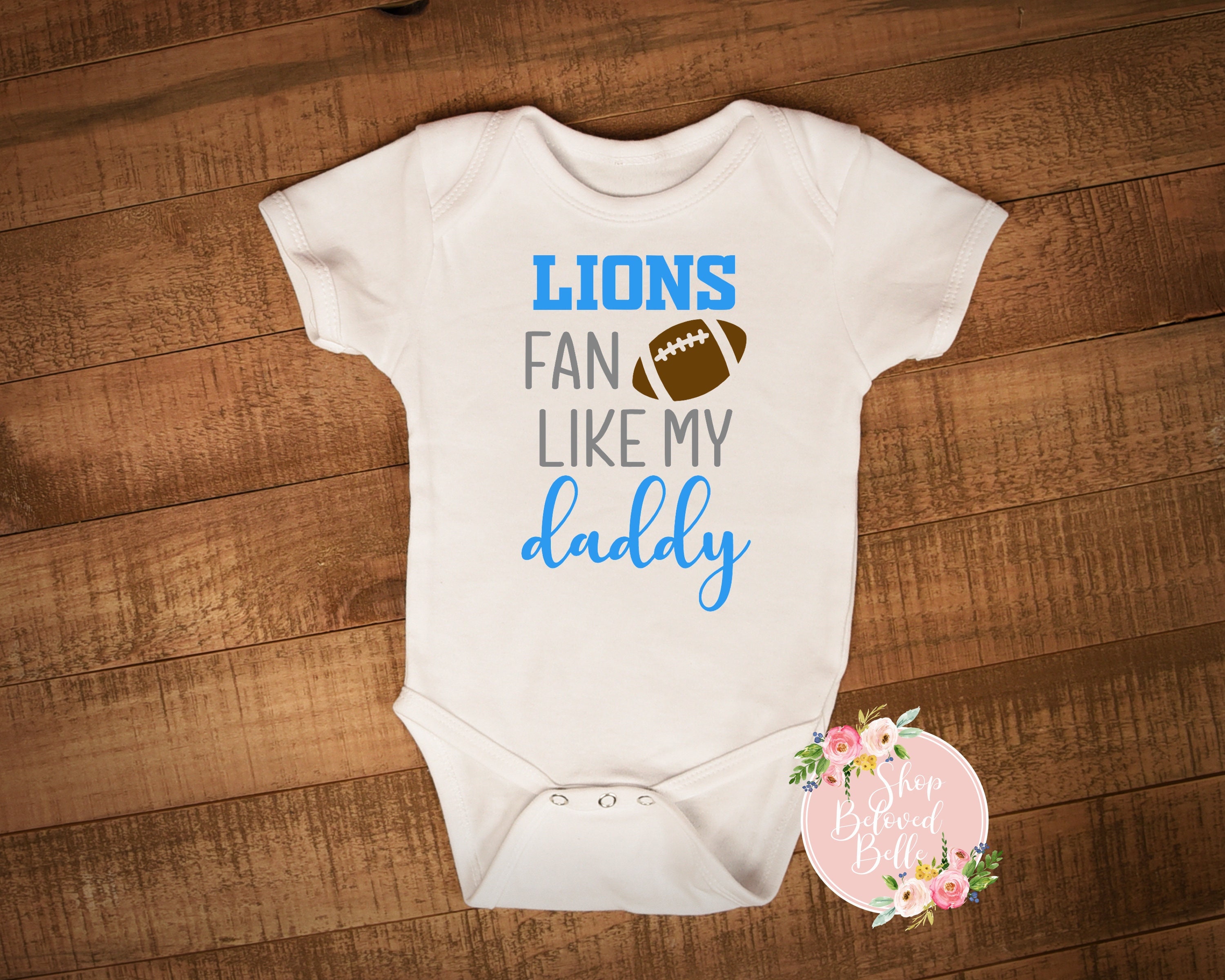 My Daddy and I Are Detroit Fans Baby Bodysuit Hockey Infant One Piece