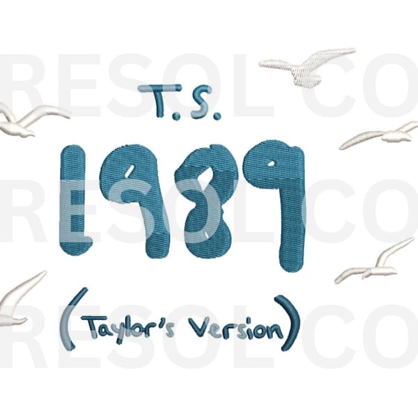 Taylor Swift 1989 Taylor's Version Embroidery File Instant Download PES