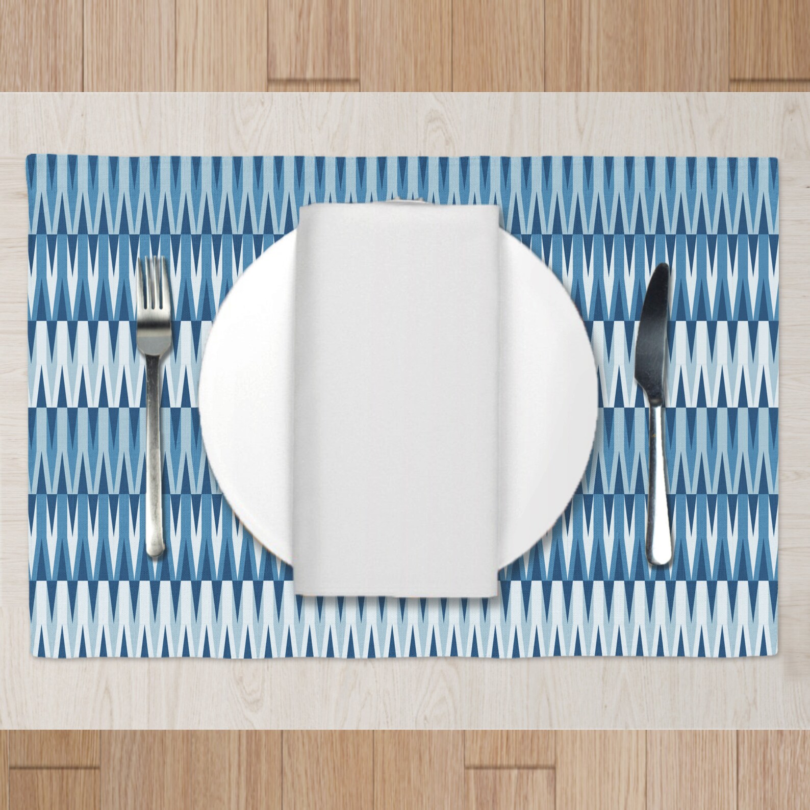 Mid Century Modern Woven Placemats Geometric Table Linen Etsy