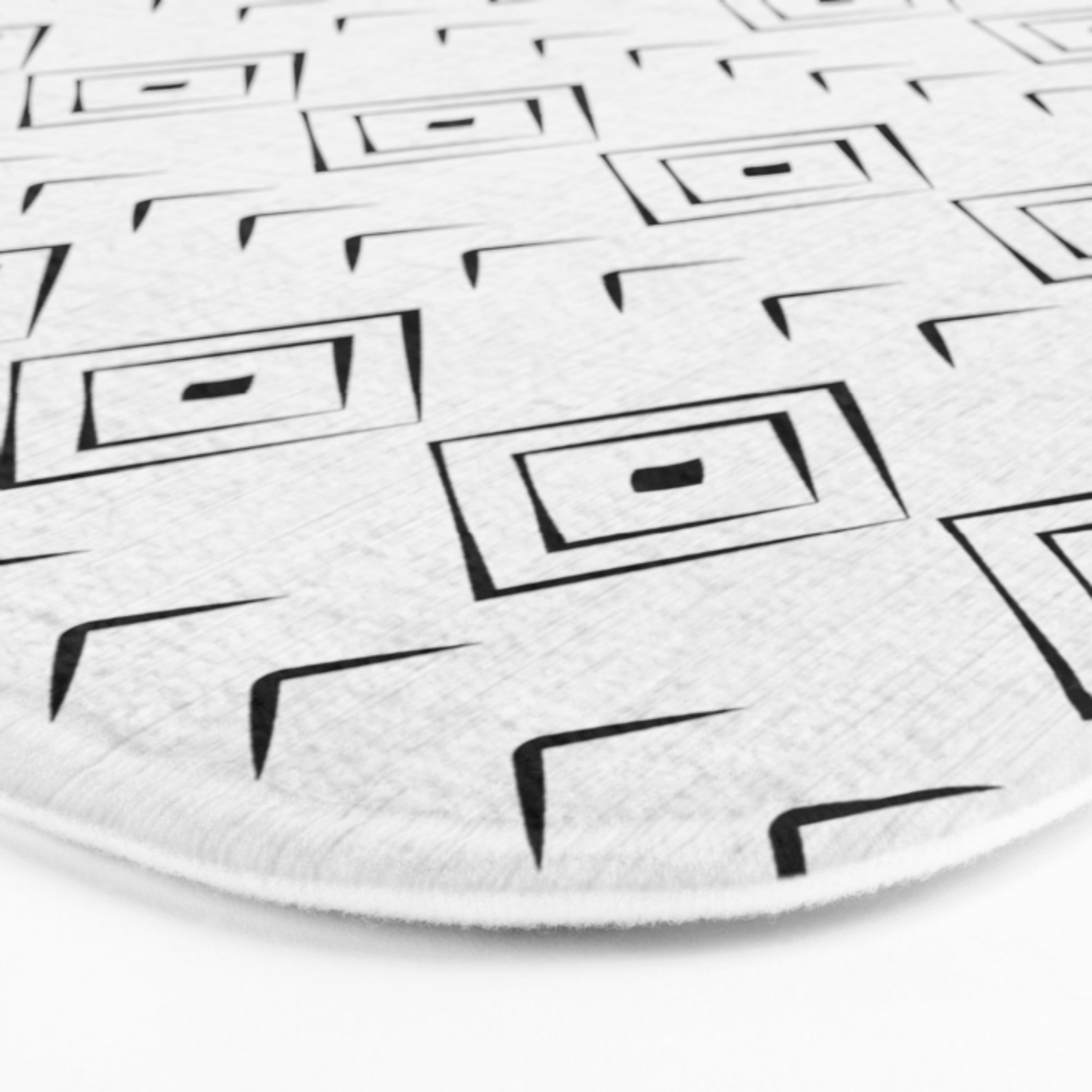 African Mudcloth Black and White Boho Bath Mat Bathroom Art Etsy