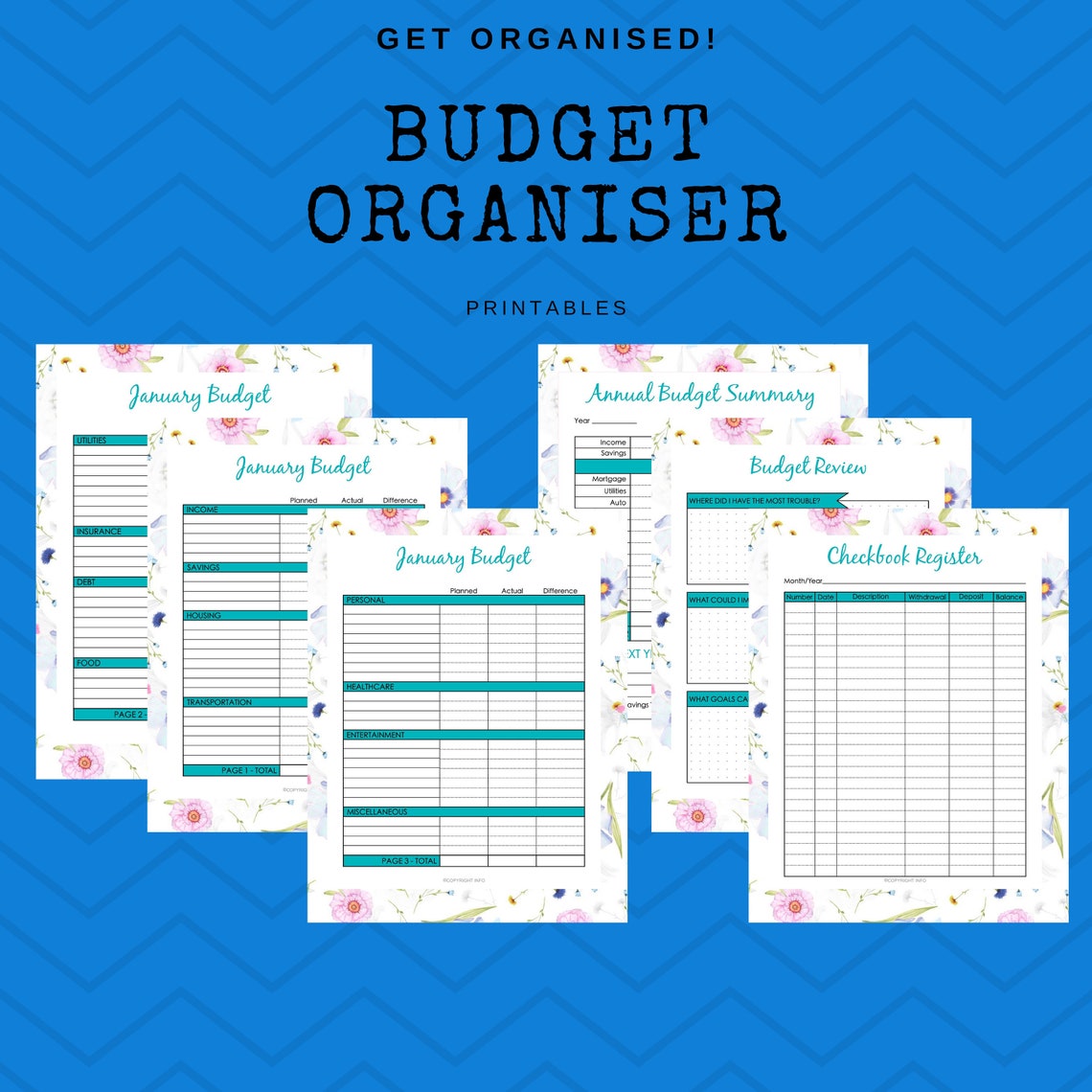 Budget Planner Financial Planner Journal Expense Tracker Etsy