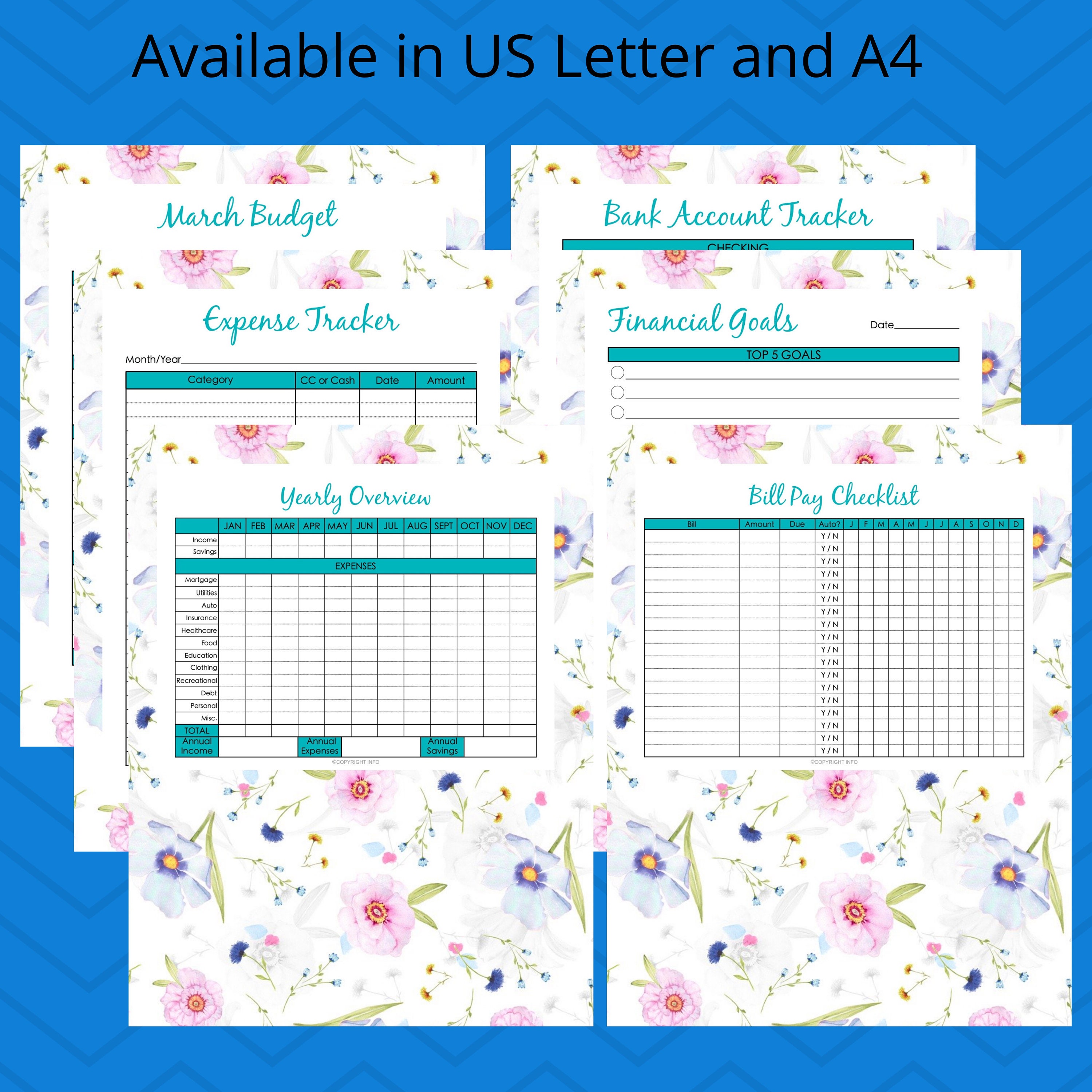 Budget Planner Financial Planner Journal Expense Tracker Etsy