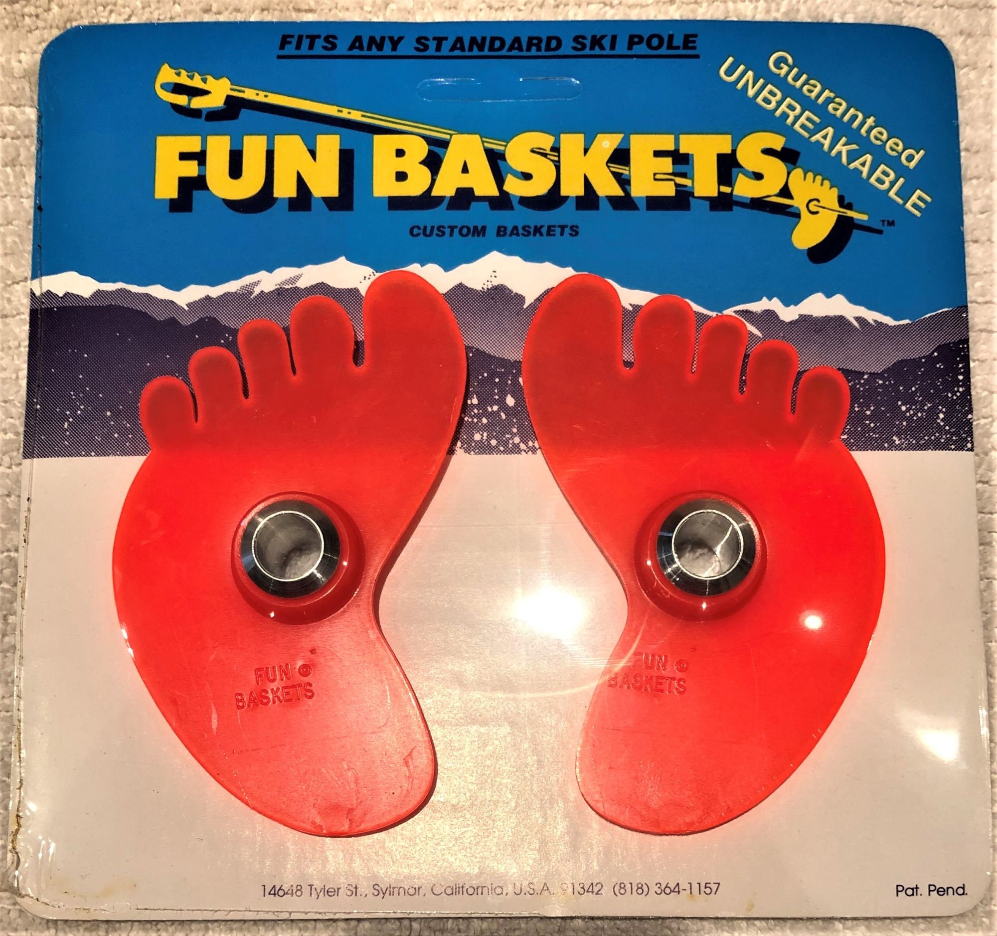 Custom Ski Baskets for Your Ski Poles FEET fun Baskets Etsy