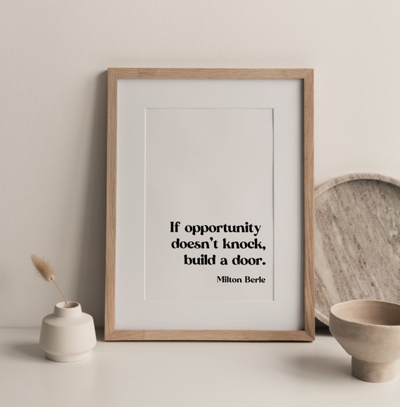 If Opportunity Doesnt Knock Build a Door Printable Wall - Etsy UK