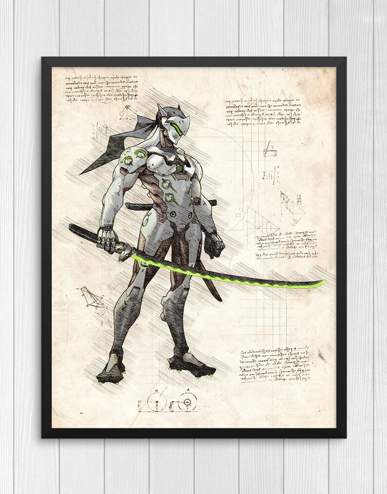 Overwatch Poster Genji Poster Overwatch Print Genji Print | Etsy