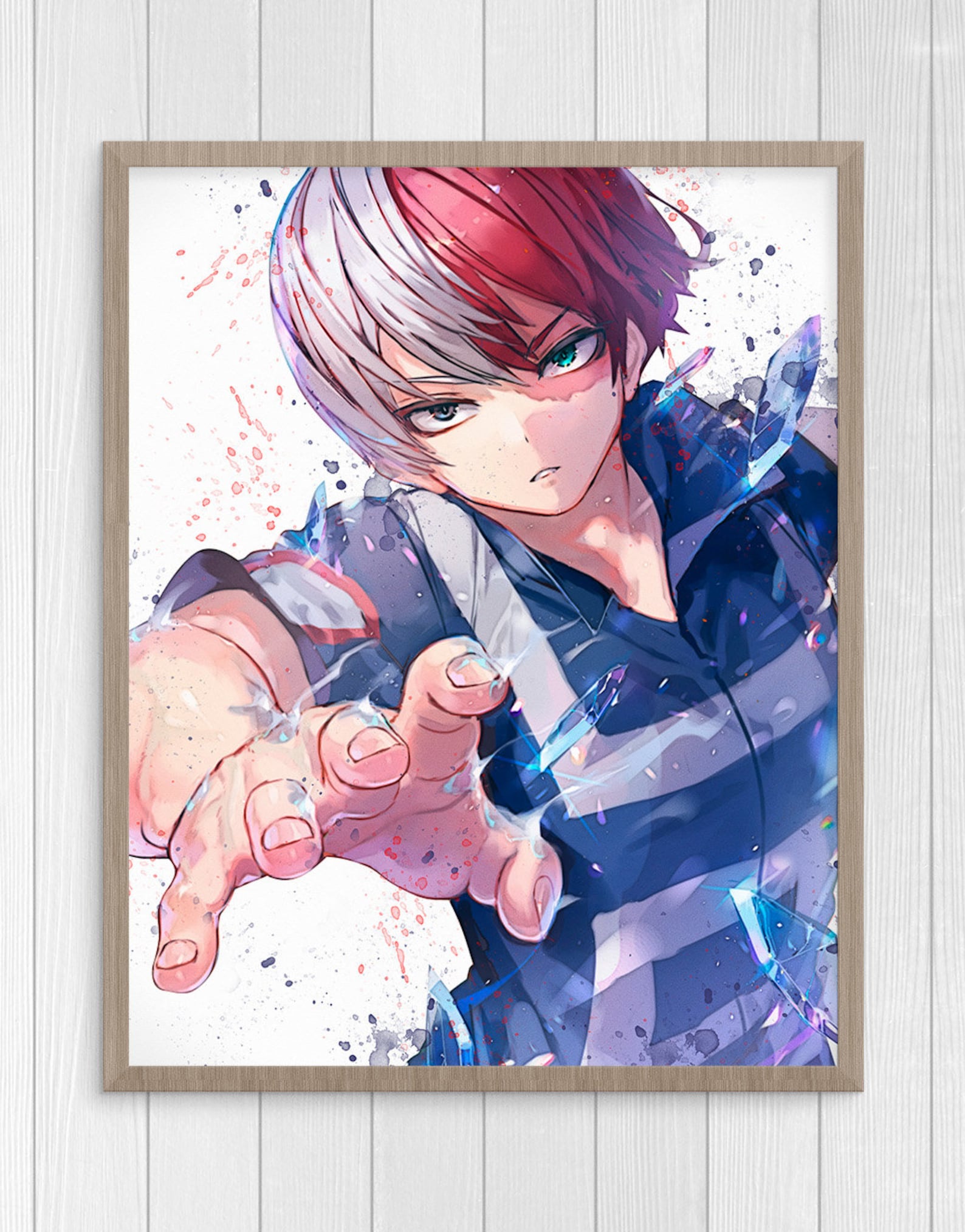 Boku No Hero Poster Shoto Todoroki Poster Boku No Hero | Etsy