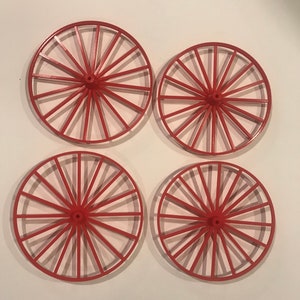 4 Wagon Wheels for Best of the West Covered Wagon 3D printed replacement part