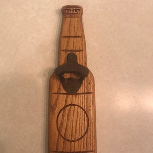Wall mounted Bottle Shaped Bottle Opener