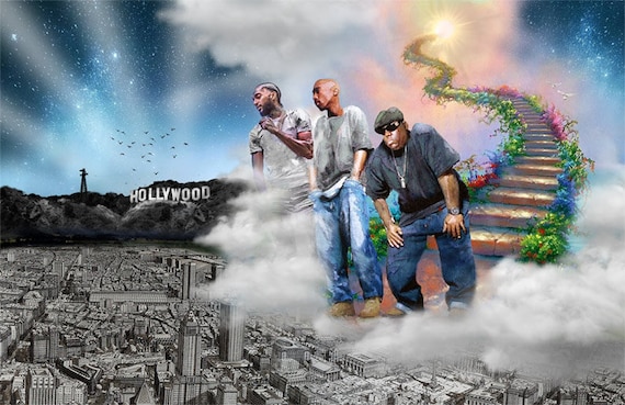 Nipsey Hussle, Notorious B.I.G. (biggie Smalls), and Tupac Shakur