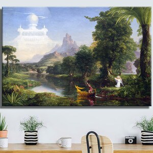 Canvas print of &quot;The Voyage of Life II Youth&quot; by Thomas Cole. Ready-to-hang art for bedroom or living room wall. Better than a poster!