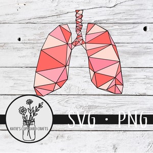 Geometric Lungs; Respiratory System - SVG Cut File