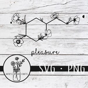 Floral Dopamine Molecule - SVG Cut File