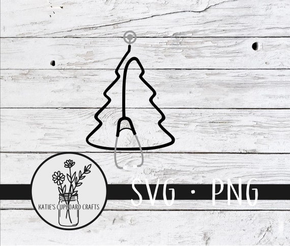 Stethoscope Christmas Tree SVG Cut Files | Etsy