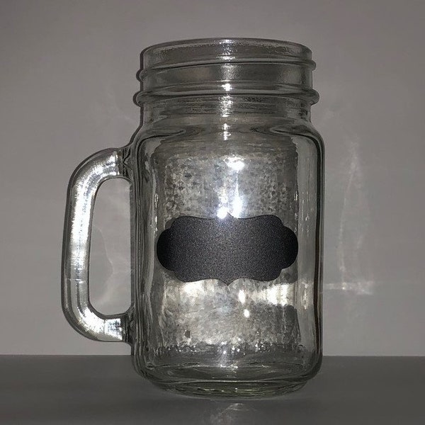 Mason Jar Mug With Chalkboard Label