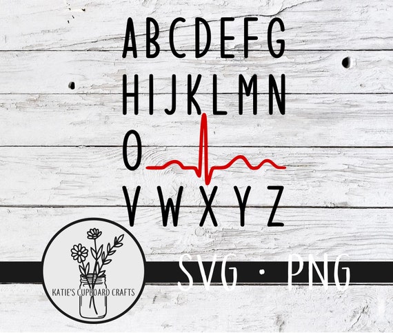 EKG Alphabet ECG Alphabet Cardiology Nursing Humor SVG - Etsy Australia