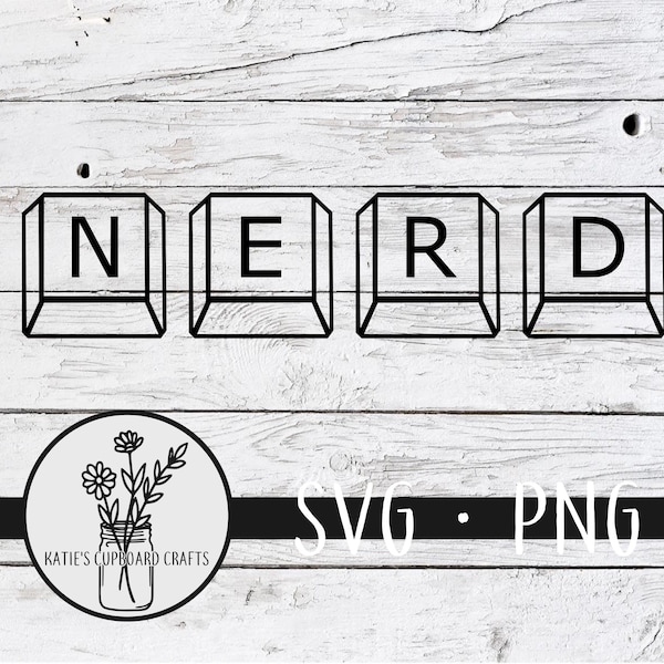 Nerd; Nerdy; Computer Keyboard - SVG Cut File