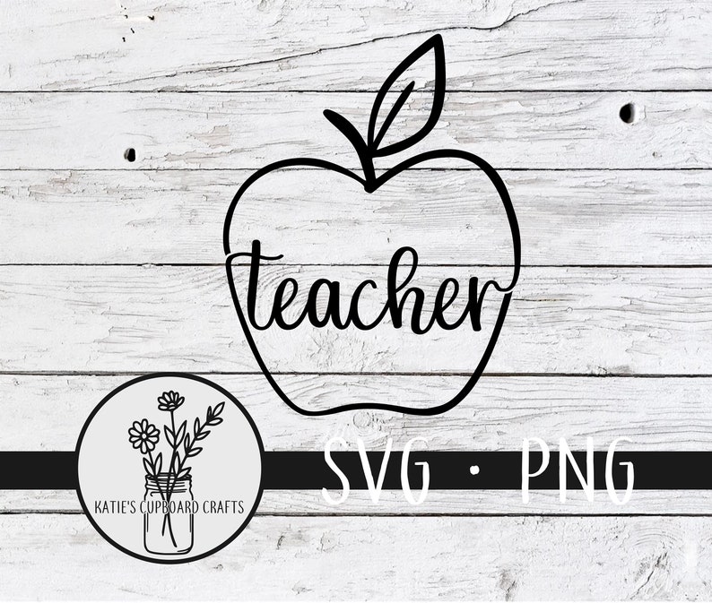 Teacher Apple SVG Cut File - Etsy