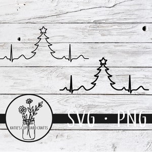 EKG Christmas Tree; ECG Christmas Tree; Cardiology; Nursing Humor - SVG Cut File