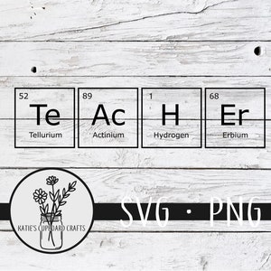 Teacher; Periodic Table; Science Teacher - SVG Cut File