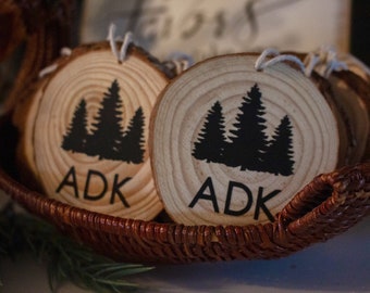 Adirondack Themed Wooden Ornament