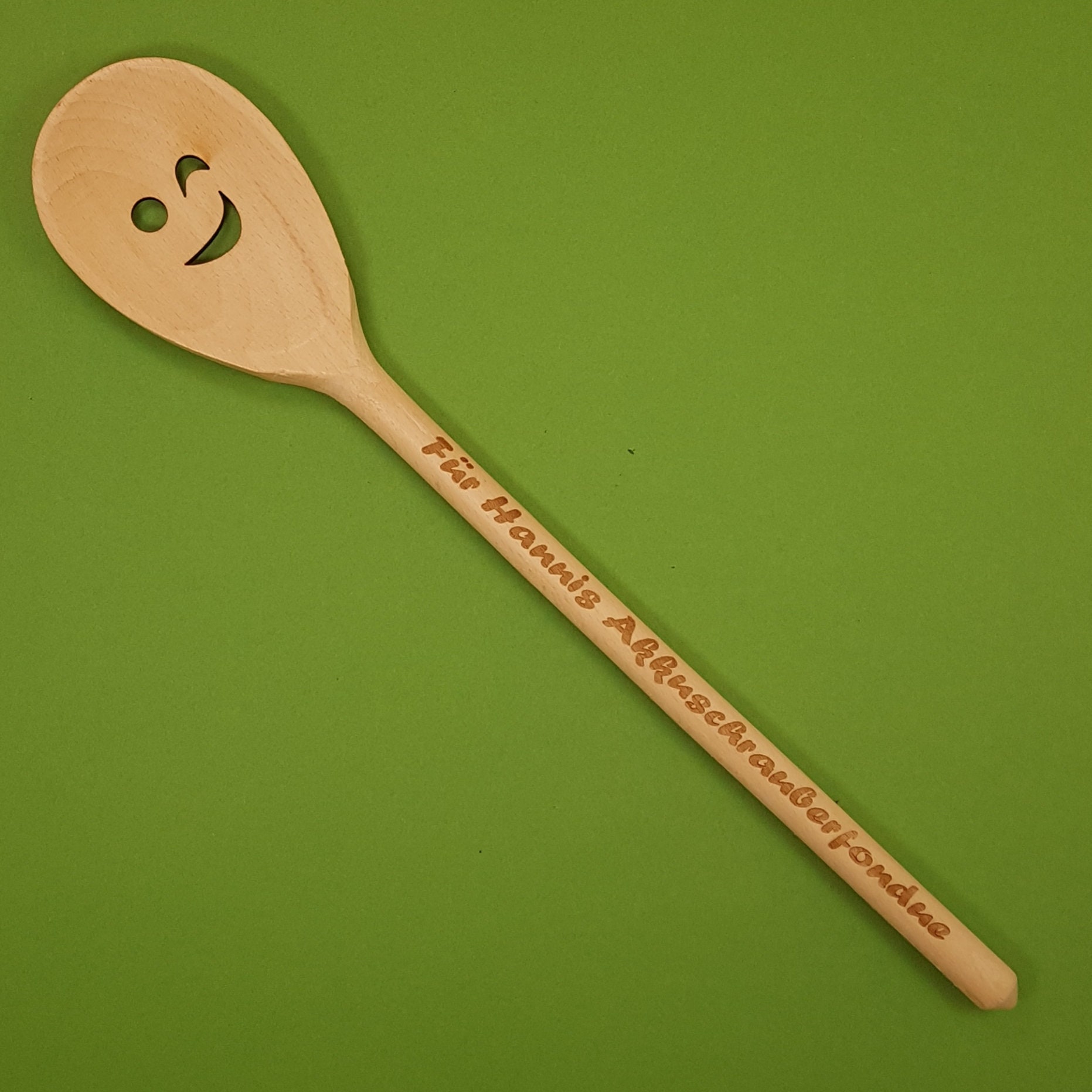 Personalised cooking spoon with smiley face and desired | Etsy