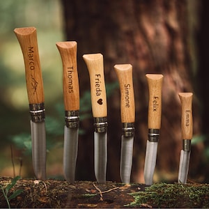 Opinel Taschenmesser mit Gravur – personalisiertes Messer | Geschenk für Jäger, Camper & Outdoor-Fans | verschiedene Größen