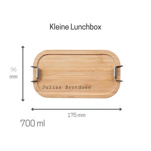 Metall Lunchbox personalisiert mit Holzdeckel für Spülmaschine geeignet Bild 6