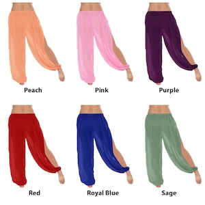 Chiffon Harem Pant, 2 Side Slit Women Wear, Ankle Split Pants, Split pant, Belly Dancing harem Pant, Pantaloons Halloween Trousers Halloween