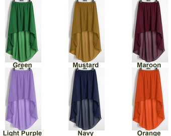 High Low Skirt Etsy