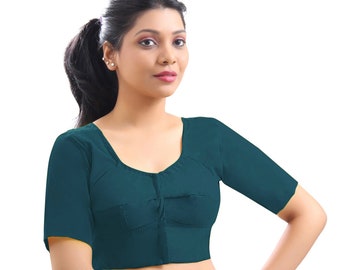teal coloured blouses